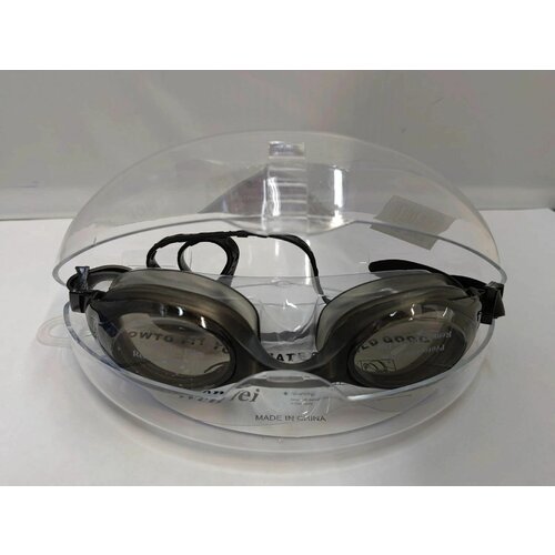 фото Очки для плавания взрослые /плавательные очки для взрослых / чехол и беруши для плавания в комплекте / черные sprinter