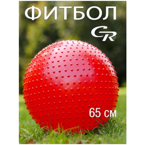 фото Красный массажный гимнастический мяч (фитбол) 65 см джамбо тойз