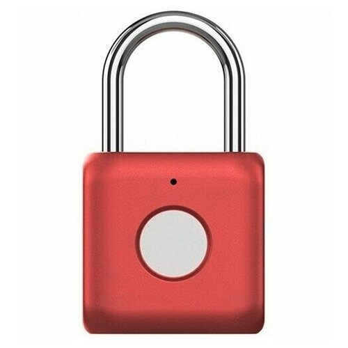фото Умный навесной замок биометрический xiaomi uodi smart fingerprint lock padlock красный