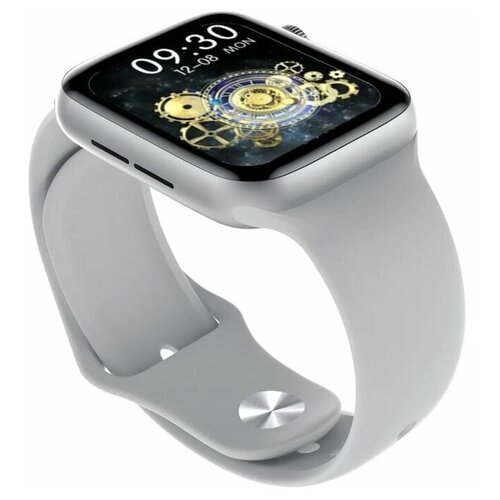 фото Умные часы smart watch mw17 plus/экран 1,7 дюйма/беспроводная зарядка/активное боковое колесико и кнопка, 44mm, серый