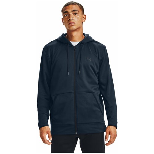 фото Толстовка under armour fleece full zip hoodie черный xxl 1357110-408