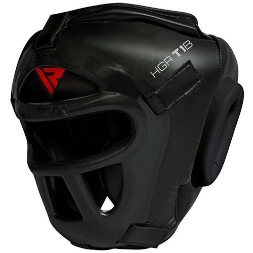 фото Шлем боксерский rdx t1 head guard with removable face cage цвет черный размер m