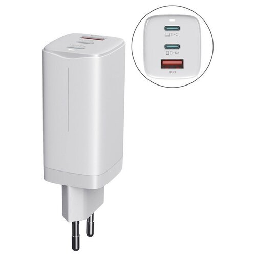 фото Зарядное устройство wiwu gan charger eu standard 65w white 6973218936673