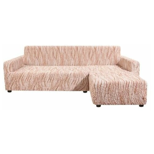 фото Чехол для мебели: чехол на угловой диван с правым выступом виста элегант крем еврочехол