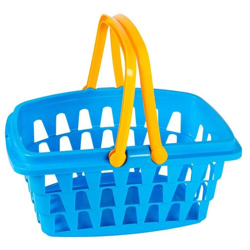 фото Корзина для игрушек детская голубая технок / корзинка для игрушек / корзинка детская / корзинка для супермаркета детская