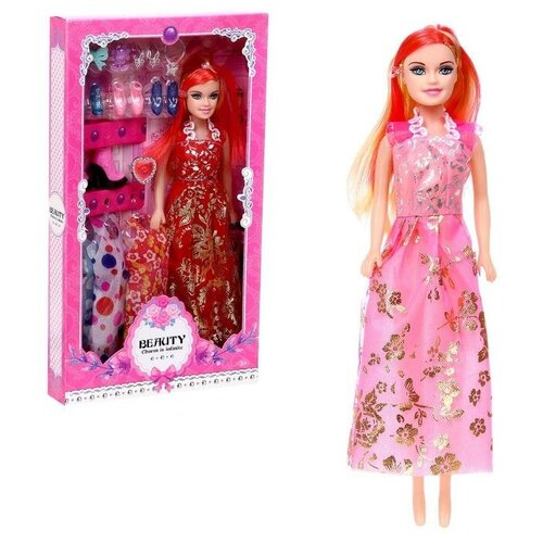 фото Кукла-модель «арина» с набором платьев, обувью и аксессуарами qwen
