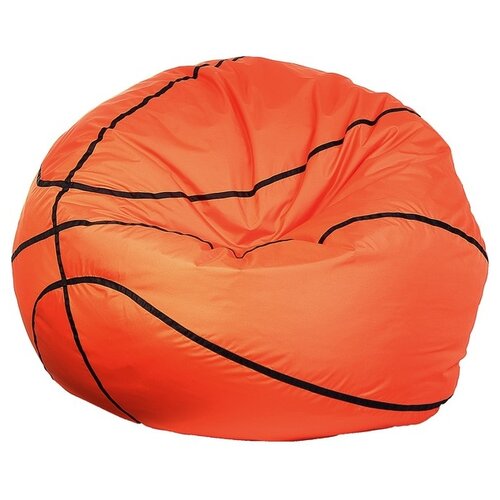фото Кресло-мешок me-shok "баскетбольный мяч", d 110 см, черно-оранжевое