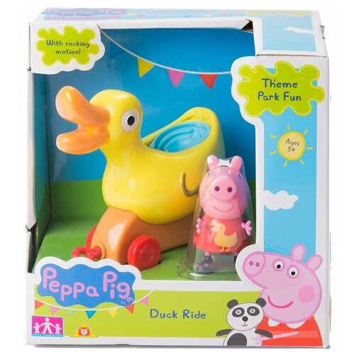 фото Игровой набор intertoy peppa pig каталка уточка с фигуркой пеппы 31010