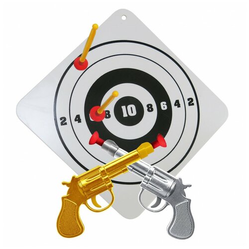 фото Игровой набор bauer полицейский пистолет 2шт с мишенью со стрелами на присосках