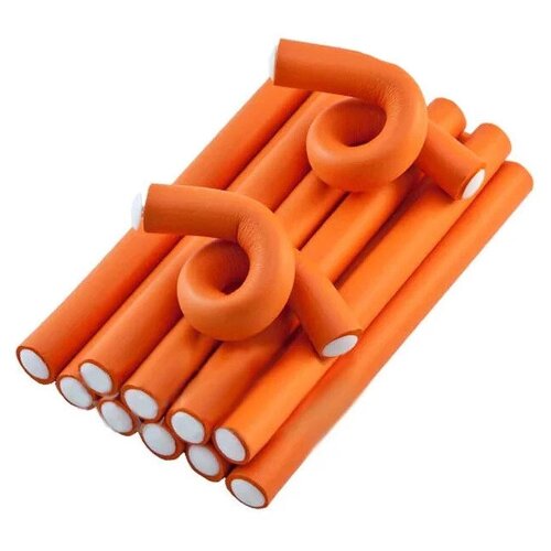 Купить Sibel Бигуди-бумеранги 25 см х 17 мм / Оранжевые / 12 шт. в упаковке