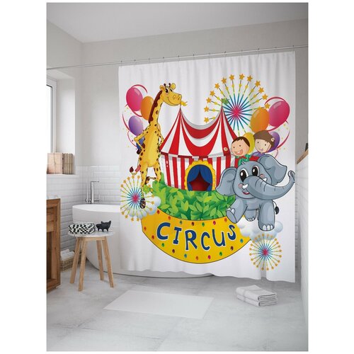 фото Штора для ванной joyarty цирк для детей 180х200 (sc-12770)