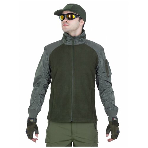 фото Куртка мужская флисовая gongtex russian flight jacket, цвет олива (olive)-s