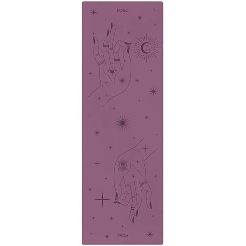 фото Профессиональный полиуретановый коврик для йоги posa nonslip pro 6mm purple mudra