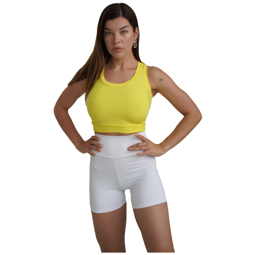 фото Спортивные желтые шорты mini esm fit, женские, спортивные, для фитнеса и йоги, укороченные, высокая талия, утягивающие kseniaesm_fitwear