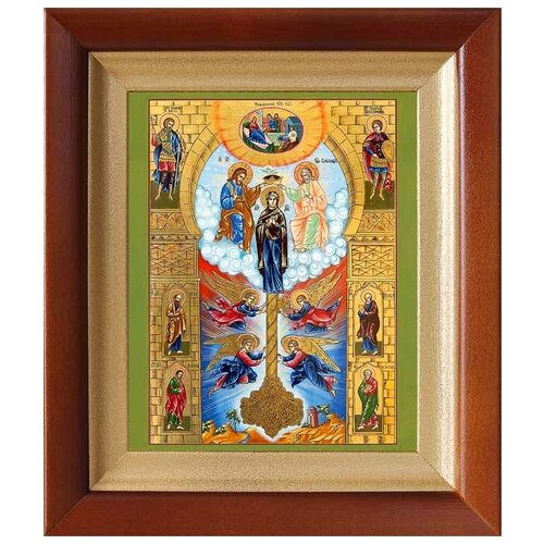 фото Икона божией матери "ключ разумения", деревянный киот 14,5*16,5 см соборъная лавка