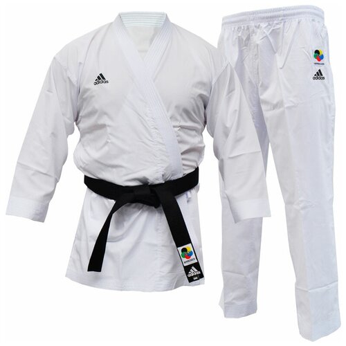 фото Кимоно для карате подростковое adilight wkf белое (размер 160 см) adidas