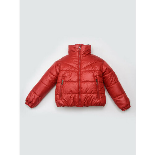 фото Куртка orso bianco зимняя, средней длины, размер 122, красный, черный