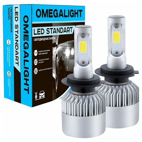 фото Лампа автомобильная светодиодная omegalight standart olledh7st h7 17w 2 шт.