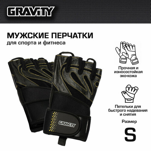 фото Мужские перчатки для фитнеса gravity gel performer черные, s