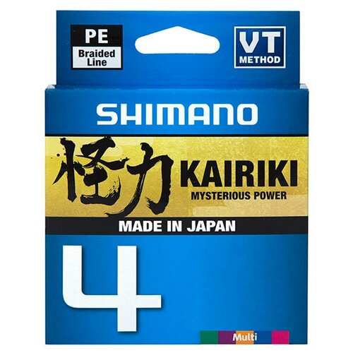 фото Леска плетёная shimano kairiki 4 pe 150 м разноцвет. 0.06 мм 4.4 кг