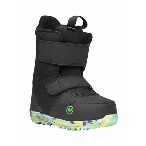 фото Детские сноубордические ботинки nidecker micron mini, р.28.5-29.5 (10c-11c), , черный/зеленый
