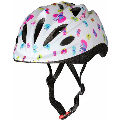 фото Шлем велосипедный детский indigo butterfly 10 вентиляционных отверстий in072 белый 48-56см