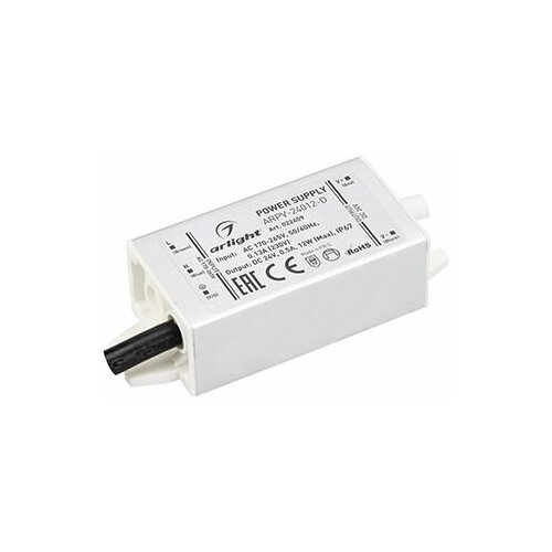 фото Блок питания arpv-24012- d (24v, 0.5a, 12w) (arlight, ip67 металл, 3 года)