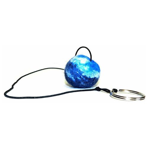 фото Мяч из шерсти на резинке livezoo wool синяя пыль 4 см