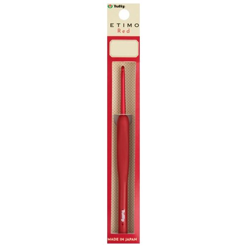 фото Крючок для вязания с ручкой etimo red 4,5мм, алюминий/пластик, красный, tulip, ted-075e