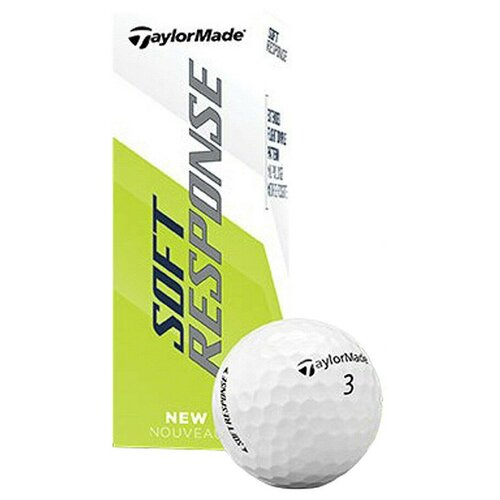 фото Мяч для гольфа "taylormade 20 soft response glb", арт. m7178301, белый, 3шт в упак.