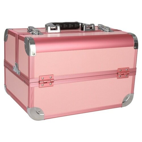 фото Бьюти кейс для косметики okiro cwb8340 розовый / чемоданчик для косметики / органайзер для бижутерии/ бьюти бокс для мастера