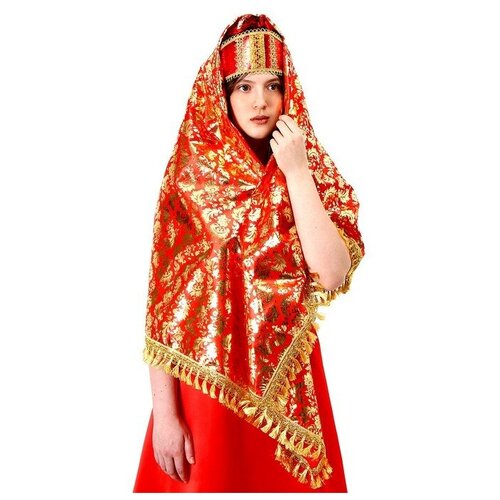 фото Карнавальный набор платок,кокошник,золото на красном 9484242 страна карнавалия