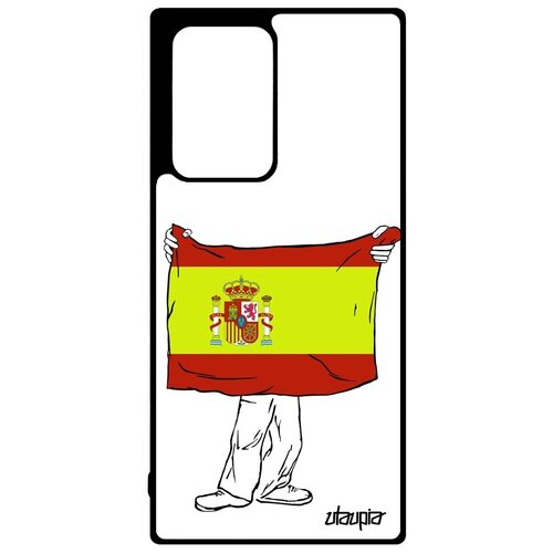 фото Противоударный чехол для телефона // samsung galaxy note 20 ultra // "флаг испании с руками" путешествие патриот, utaupia, белый