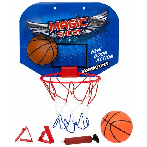 фото Набор для игры в баскетбол (корзина со щитом, мяч, насос) хэппиленд
