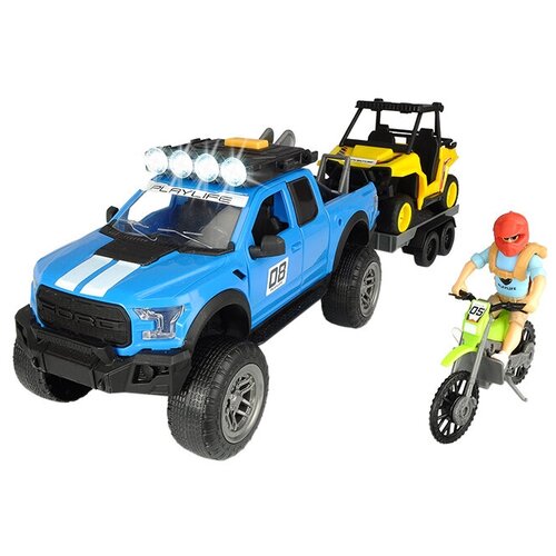 фото Набор техники dickie toys playlife offroad set (3838003), синий/желтый/зеленый