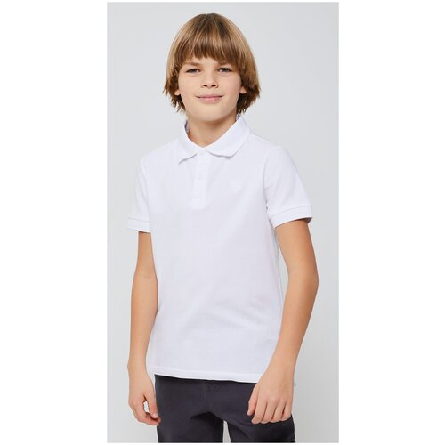 фото Поло sela, размер 122 (7-8лет), белый