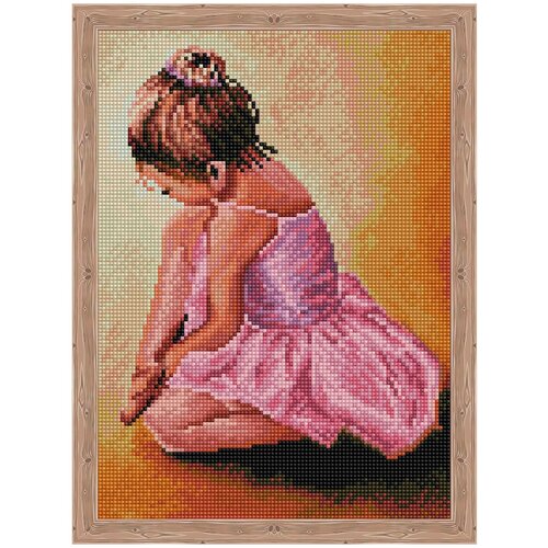 фото Цветной набор алмазной вышивки балерина малышка (le038) 30x40 см