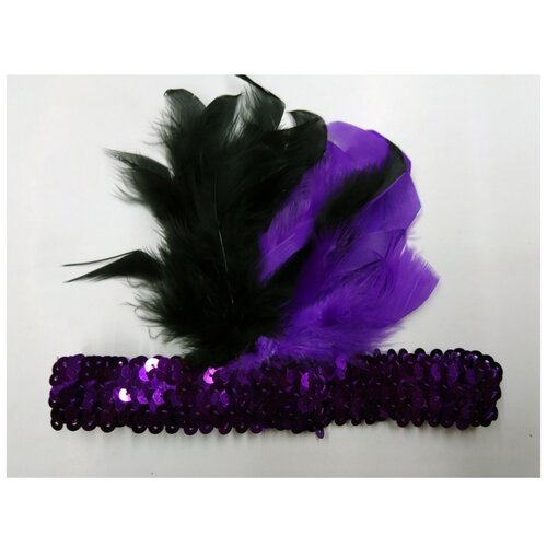 фото Фиолетовая повязка с перьями "чарльстон" widmann