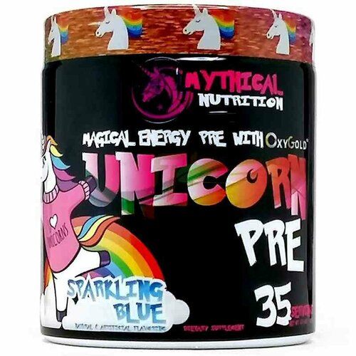 фото Предтренировочный комплекс insane labz mythical nutrition unicorn pre 185 г, sparking blue