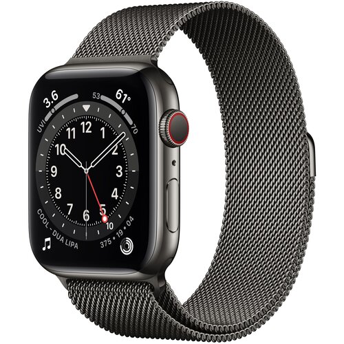 фото Часы apple watch series 6 gps + cellular 40mm (mg2u3) (graphite stainless steel case with graphite milanese loop)