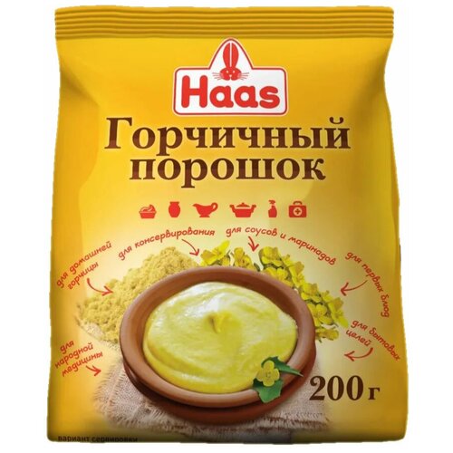 фото Haas горчичный порошок, 200 г 1 шт.