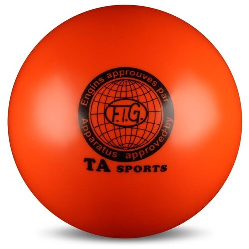 фото Мяч для художественной гимнастики mark19 металлик 400 г i-2 19 см оранжевый indigo