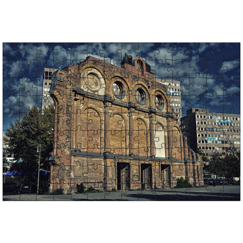 фото Магнитный пазл 27x18см."берлин, железнодорожная станция anhalter, архитектура" на холодильник lotsprints