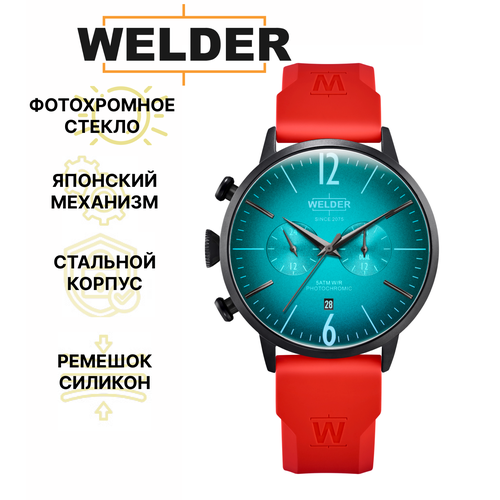 фото Наручные часы welder wwrc521, красный, черный