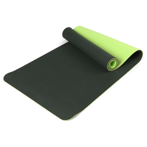 фото Коврик для йоги с сумкой для переноски 183х61х0,6 зеленый, черный icon