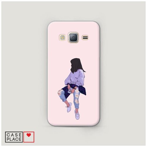 фото Чехол пластиковый samsung galaxy j3 2016 девушка в рваных джинсах case place