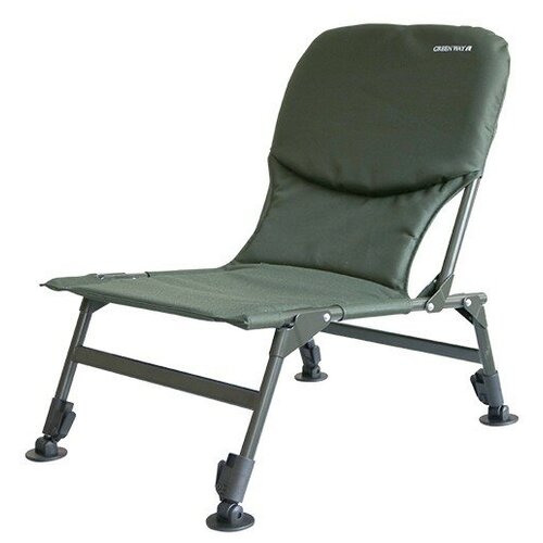 фото Кресло раскладное кресло-шезлонг складное со спинкой стул складной туристический с мягкой спинкой для туризма рыбалки и отдыха на даче и пляже green way