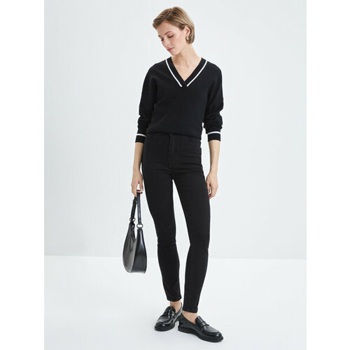 фото Джинсы скинни zarina, размер xl (ru 50)/170, черный