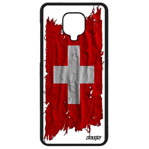 фото Чехол для мобильного xiaomi redmi note 9 pro, "флаг швейцарии на ткани" патриот utaupia