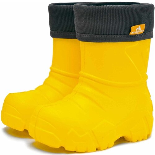 фото Сапоги резиновые для мальчиков, цвет желтый, размер 22-23, бренд nordman, артикул 1-111-y06 kids жёлтый